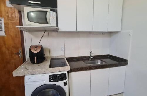 Vila Regina Apartment | Kitnet 105 central com lavadora tv smart e ar condicionado