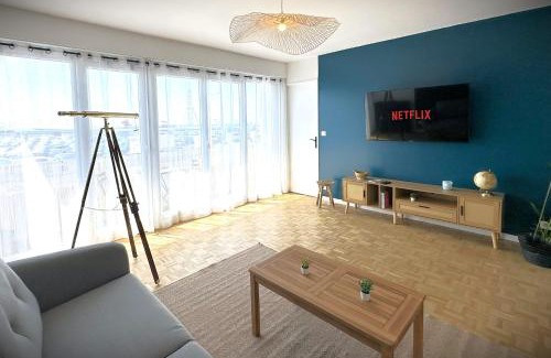 Downtown Le Havre Apartment | La Longue Vue-Appart vue mer avec balcon-parking