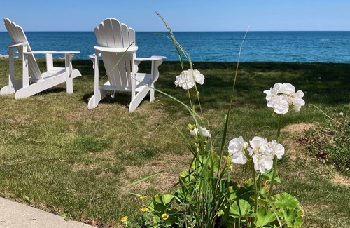 East Tawas Cottage | Lake House living at its best. Spectacular views, beachy vibe!