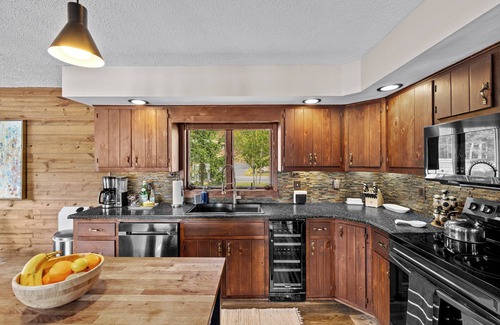 Gouldsboro House | Lake views from every room! West End Pond has hot tub/game room/fireplace/kayaks