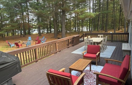 Friendship House | Lakefront Beauty with Hot Tub and Dock