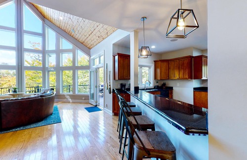 Moneta House | Lakefront estate with amazing views, 2-story dock, private hot tub & pool table