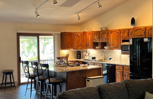 Freedom House | Lakefront home on Leavitt Bay, with private beach, dock, and an amazing view