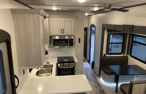 Mayes County House | Lakefront luxury 5th wheel on Lake Hudson. No cleaning fees!