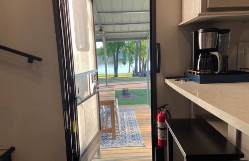 Mayes County House | Lakefront luxury 5th wheel on Lake Hudson. No cleaning fees!