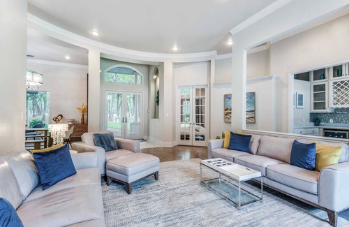 Lakewood Village House | Lakefront Oasis Home w/Pool & Sand Beach