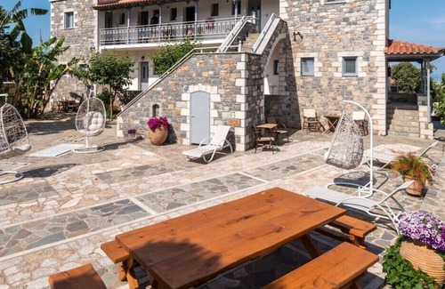 Stoupa Condo | Lakonia Studio 1 walk to the long sweeping main sandy beach