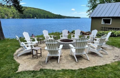 Rome House | Landmark 3 Camp Estate with Private Beach and Pier in Belgrade Lakes, Maine