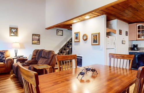 Mammoth Lakes Condo | Large Condo, Rustic Décor & Private Balcony. Right Across from The Village