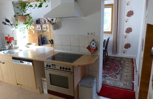 Heckengereuth Condo | Large, cozy vacation apartment by the mountain lake with private sunbathing lawn