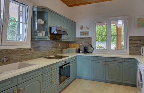 Petaleia Villa | Large family Villa in Loutses 10 minutes from Kassiopi Panoramic sea views