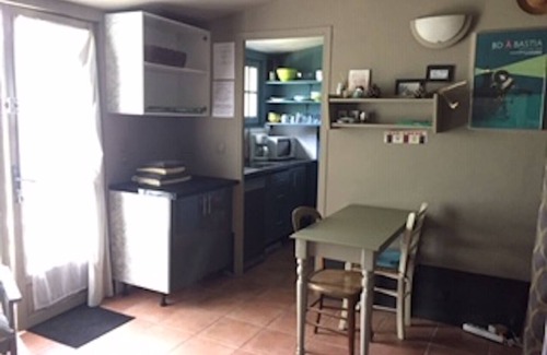 Bastia Apartment | Le Cabanon 2-person studio cottage with sea view and infinity pool.