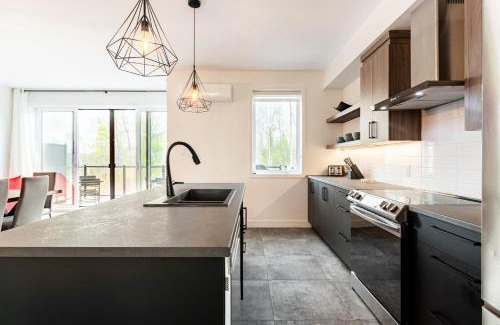 Magog Apartment | Le Memph Hirondelle spacious comfortable condo cottage eco responsible 3 bedrooms - hot tub & pool Memphrémagog Lake