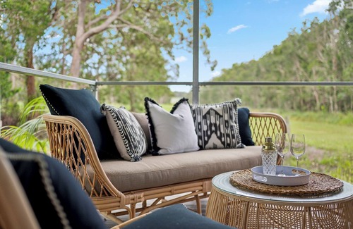 Arrawarra Apartment | Leos Beach Hideaway, Stylish Tiny Home