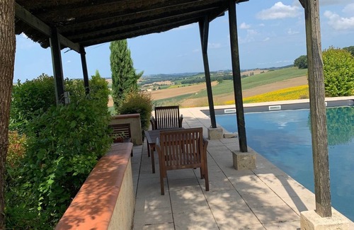 La Sauvetat Villa | Les 5 Terrasses - Gascony - SW FrancenA private pool & a fantastic view !