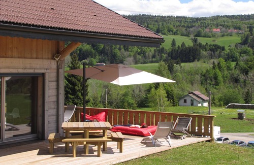 Foncine-le-Haut Ski Chalet | Les Eterlous" character chalet, breathtaking view of the valley.