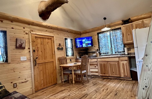 Island Park Cabin | Loft cabin nestled in the woods with two acres to yourself.