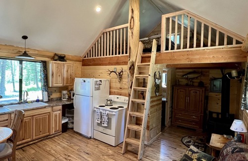 Island Park Cabin | Loft cabin nestled in the woods with two acres to yourself.
