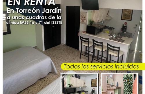 Torreon Apartment | Loft en Torreon Jardín cercano a clínicas 16 y 71 Imsss