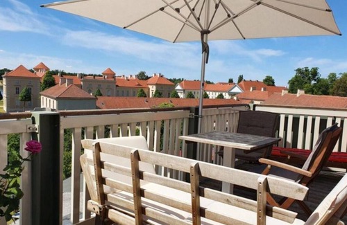 Rheinsberg Condo | LoggiaHaus am Schloss, Apartment Karlsson, 1 room maisonette, loggia with panoramic view