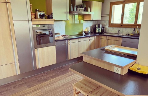 Ruedisbach Apartment | Lovely apartment for 8 guests with hot tub, WIFI, TV, balcony and pets allowed