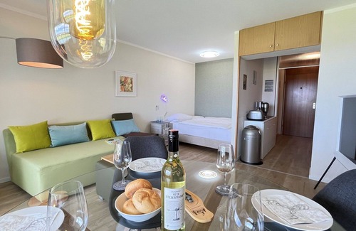 Loffingen Apartment | Lovely apartment for 3 people with pool, WIFI, TV, balcony, pets allowed and panoramic view