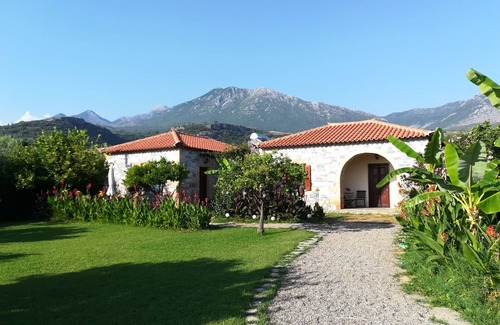 Lefktron House | Lovingly furnished, family-friendly, secluded, natural stone bungalow