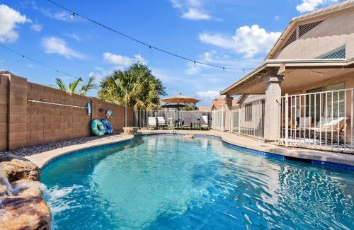Arizona Skyline Community House | Luxe Mesa Home with Pool, Yard, Game Room