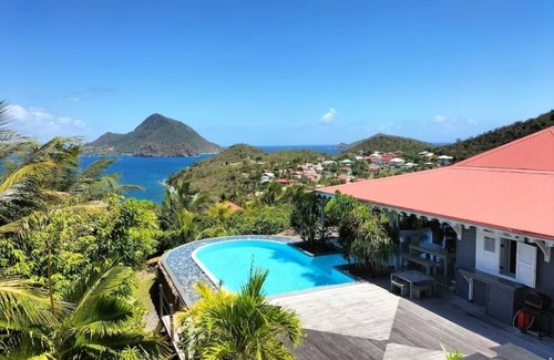 Grand Anse Villa | Luxury Creole house, panoramic view of the Baie des Saintes