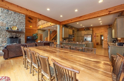 Thayerville House | Luxury Log Chalet w/Pool & Fireplace