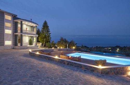Akrotiri Villa | Luxury sea view Mont Bleu Villa with private pool, in Zakynthos.