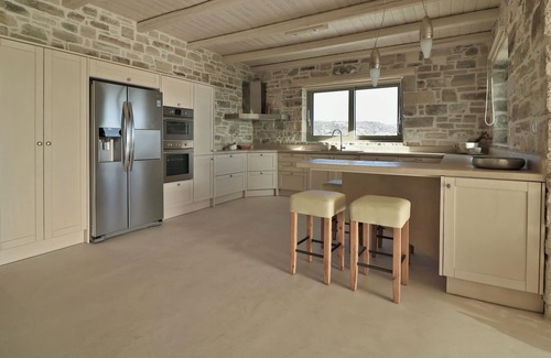 Kalamaki Villa | Luxury seafront villa Komos, stunning view, private pool,totally quietness