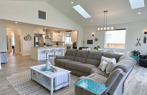 Ocean Shores House | Luxury Waterfront, Dock, Hot Tub, Fire Pit, Fenced Yard