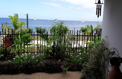 Schoelcher Apartment | Magnificent T2 Beachfront, pontoon access to the sea, small garden.