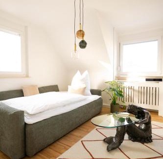 Ulm Apartment | Meerjungfrau - W14, zentral in Bahnhofsnähe, Küche