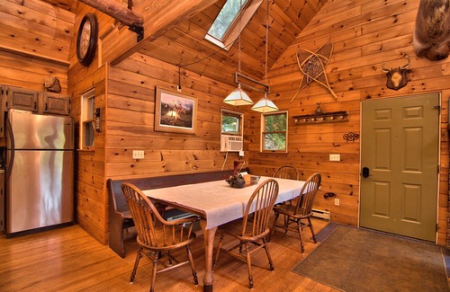 Greentown Ski Chalet | Michael's Big Woods Lakefront Chalet with WIFI, AC and water toys