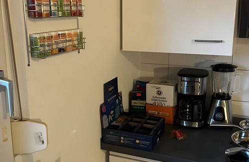 Burbach Apartment | Mid-Century | 75 inch 4K TV Airfryer Kingsize