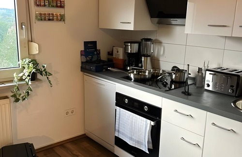 Burbach Apartment | Mid-Century | 75 inch 4K TV Airfryer Kingsize