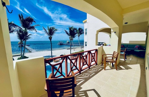San Pedro Condo | Miramar 8 Gorgeous views with kayaks, pool, pier, palapa, & more!