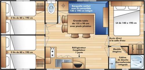 La Boissiere-de-Montaigu House | Mobil Home EDEN2 en Vendée 6 pers 3chbr