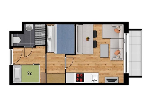 Zeebrugge Apartment | Modern apartment with air conditioning, on a resort, only 2.5 km. from the beach