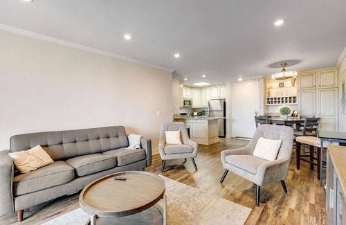 Townsite Condo | Modern condo with access to pool & hot tub in great location