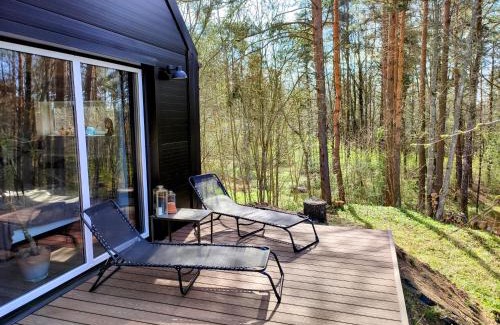 Telsiai Ski Chalet | Modern Sauna Cabin in Horse Ranch