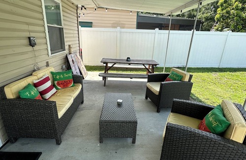 Citrus Park House | Modern tiny home with spacious backyard and pool