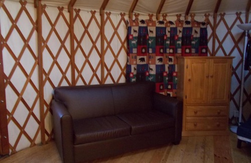 Bow Resort | Mount Vernon Camping Resort 20 ft. Yurt 1