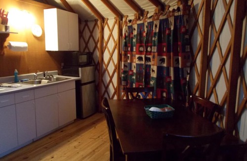 Bow Resort | Mount Vernon Camping Resort 20 ft. Yurt 1