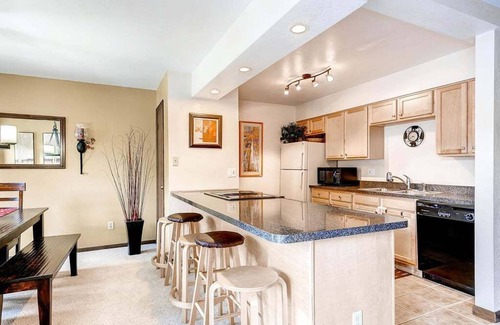 Historic District Condo | Mountain living in Breckenridge Park Place 101C: spacious 2-bedroom condo with views for 8 guests.!