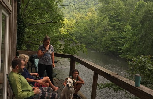 Bryson City Cabin | Nantahala RiverHouse riverfront w/great Fishing/Views/Hiking/Paddling/Campfires!