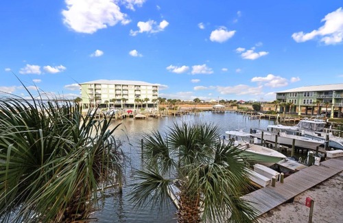 Fort Morgan Apartment | Navy Cove 2113 with Private Boat Slip