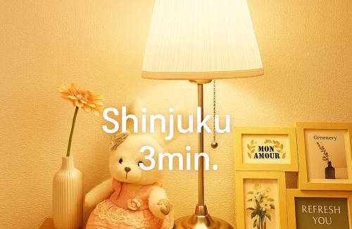 Okubo Apartment | New!편의점10초#신주쿠2분#신오쿠보역5분#12평#최대3명#부엌침실#나리타공항50분#러블리아파트#고급매트리스